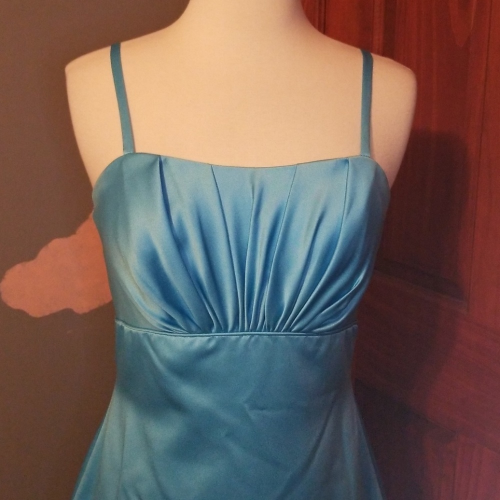 Teal special occasion dress